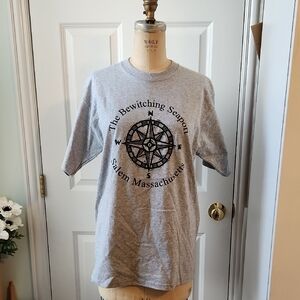 Gray Salem Massachusetts Compass T-Shirt